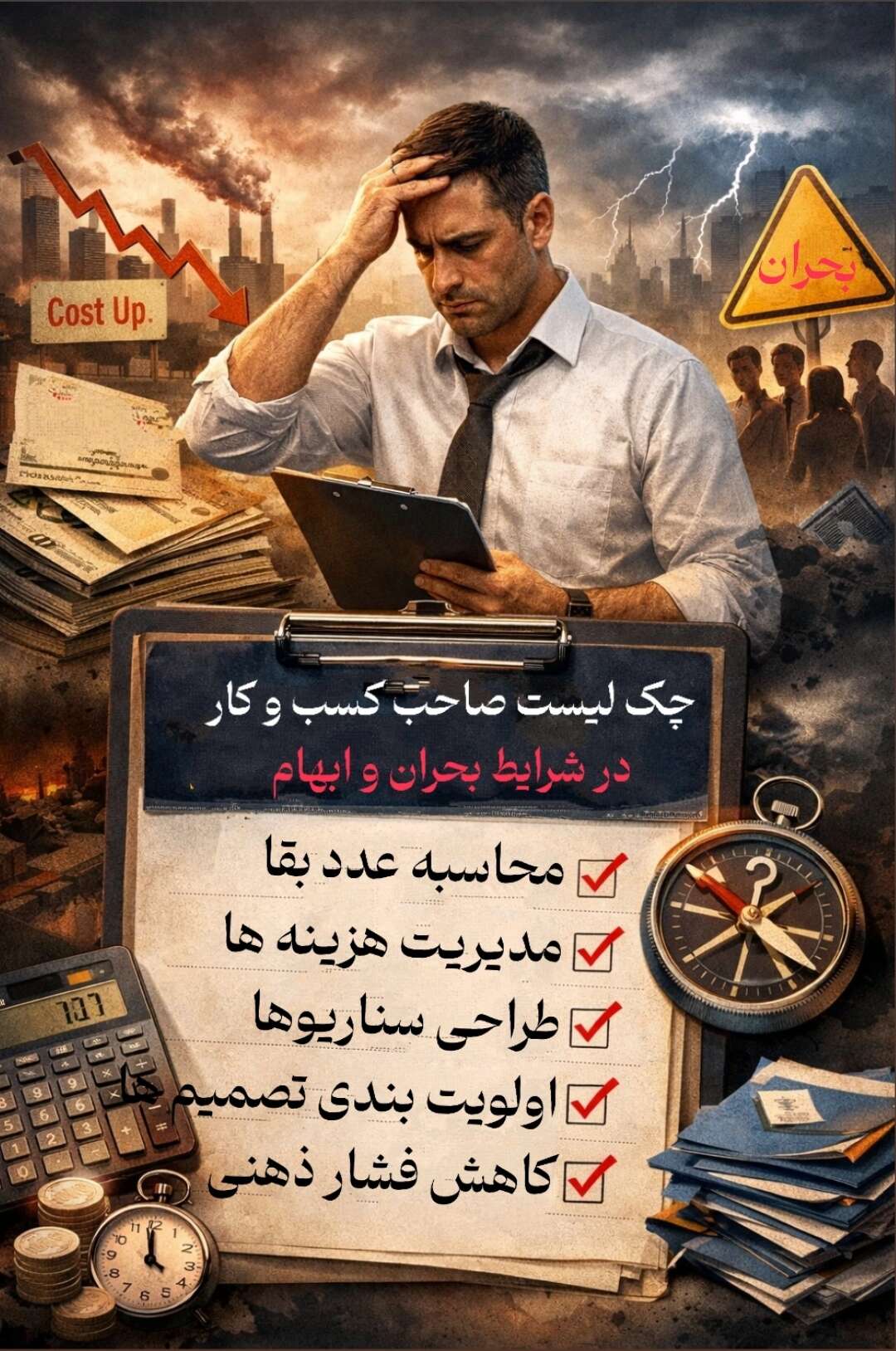 چک لیست اقدامات صاحب کسب و کار در شرایط بحران و ابهام